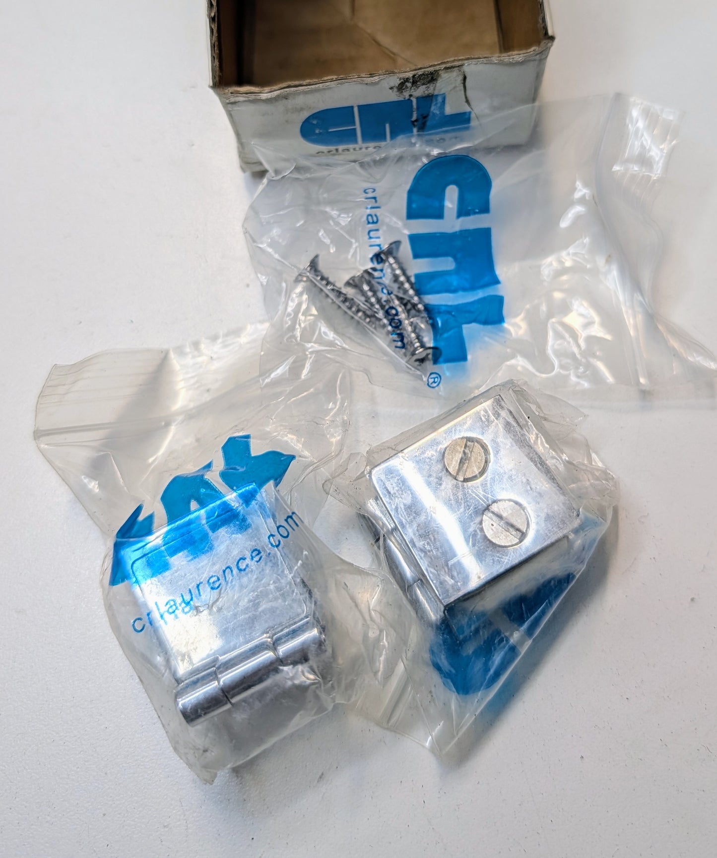 CRL EH72 Chrome Small Set Screw Hinge for 1/4" to 5/16" Glass Pack Of 2